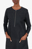 Maje Black Front Pocket/Zip Detail Mini Dress Size 2