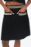Sandro Black/White Knit Mini Skirt Size 3 With Tags
