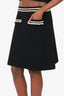 Sandro Black/White Knit Mini Skirt Size 3 With Tags