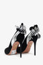 Aquazzura Black/Silver Suede 'Forever Marilyn' Heels Size 41