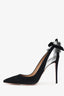 Aquazzura Black/Silver Suede 'Forever Marilyn' Heels Size 41