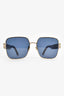 Christian Dior Black/Gold Rectangular Logo Sunglasses