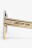 Christian Dior Black/Gold Rectangular Logo Sunglasses