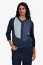 Pre-Loved Chanel™ Navy/Blue Cashmere Pattern Cardigan Size 40