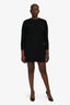 Victoria Beckham Black Lace Back Detail Long Sleeve Dress Size 8 US