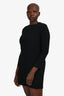 Victoria Beckham Black Lace Back Detail Long Sleeve Dress Size 8 US