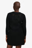 Victoria Beckham Black Lace Back Detail Long Sleeve Dress Size 8 US