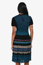 M Missoni Blue/Black Wool Patterned Knit Dress Size 6 US