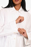 Mansur Gavriel White Cinch Waist Button Down Shirt Dress Size 38