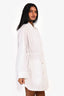 Mansur Gavriel White Cinch Waist Button Down Shirt Dress Size 38