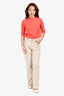 Brunello Cucinelli Pink Denim Mini Flared Jeans Size 4 US