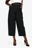 Alexander Wang Black Logo Waistband Wide Legged Trousers