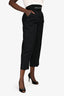 Alexander Wang Black Logo Waistband Wide Legged Trousers