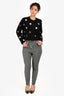 Alexander Wang Grey Wool Houndstooth Button Detail Pants Size 8