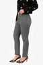 Alexander Wang Grey Wool Houndstooth Button Detail Pants Size 8