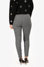 Alexander Wang Grey Wool Houndstooth Button Detail Pants Size 8