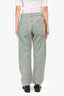 Jil Sander Green Denim Wide Legged Distressed Jeans Size 36