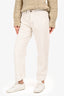 Jil Sander White Denim Straight Legged Jeans Size 36