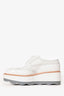 Prada White Leather Pointed Toe Platform Sneakers Size 36
