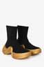 Louis Vuitton Black/Gold Stretch Textile Archlight Sneaker Boots Size 37