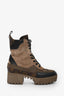 Louis Vuitton Brown Suede/Leather Monogram Laureate Desert Boots Size 36