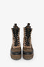 Louis Vuitton Brown Suede/Leather Monogram Laureate Desert Boots Size 36