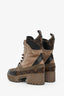 Louis Vuitton Brown Suede/Leather Monogram Laureate Desert Boots Size 36