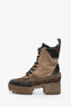 Louis Vuitton Brown Suede/Leather Monogram Laureate Desert Boots Size 36