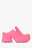 Bottega Veneta Pink Rubber Flash Clogs Size 39