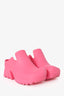 Bottega Veneta Pink Rubber Flash Clogs Size 39