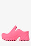 Bottega Veneta Pink Rubber Flash Clogs Size 39