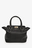 Hermès Black Leather Tool Box 26 Top Handle with Strap