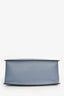 Valentino Blue Smooth Leather 'V' Logo Tote