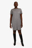Brunello Cucinelli Grey Wool Beaded Dress Size L