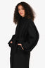 Harris Wharf London Black Wool Belted Long Coat Size IT 36