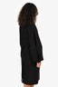 Harris Wharf London Black Wool Belted Long Coat Size IT 36