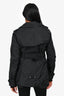 Burberry London Black Nylon Double Breasted Trench Coat Size 6 US