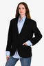 Anine Bing Black Wool Single Breasted Blazer Size XXS