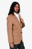 Anine Bing Brown Wool Single Breasted Blazer Size XXS