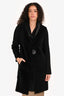 Manzoni 24 Black Double Layer Long Jacket with Detachable Vest Est. Size S