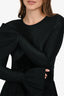 Paco Rabbane Black Bubble Hem Long Sleeve Mini Dress Size 38 w/ Tags