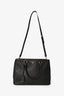 Prada Black Saffiano Leather Double Zip Galleria Tote with Strap