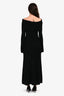 Maje Black Wool Blend Turtleneck Long Dress Size 36