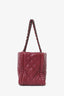 Pre-Loved Chanel™ 2011-12 Burgundy Quilted Leather CC Chain Tote