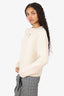 Mugler Cream Wool/Cashmere Knit Sweater size L
