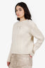 Mugler Cream Wool/Cashmere Knit Sweater Size L