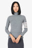 Thom Grey Knit Cashmere Turtle Neck Sweater Size 38