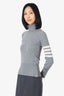 Thom Grey Knit Cashmere Turtle Neck Sweater Size 38