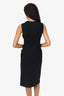 Proenza Schouler Black Wool Pocket Detail Sleeveless Dress Size 4