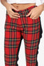 Junya Watanabe Comme De Garcons Red/Black Plaid Skinny Pants size S